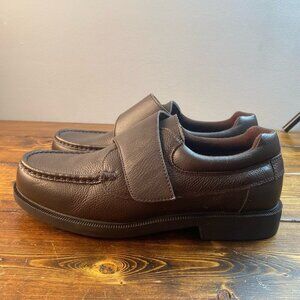 Dr Scholl's One Strap closure shoes double air-pillo insole mens brown size 10D